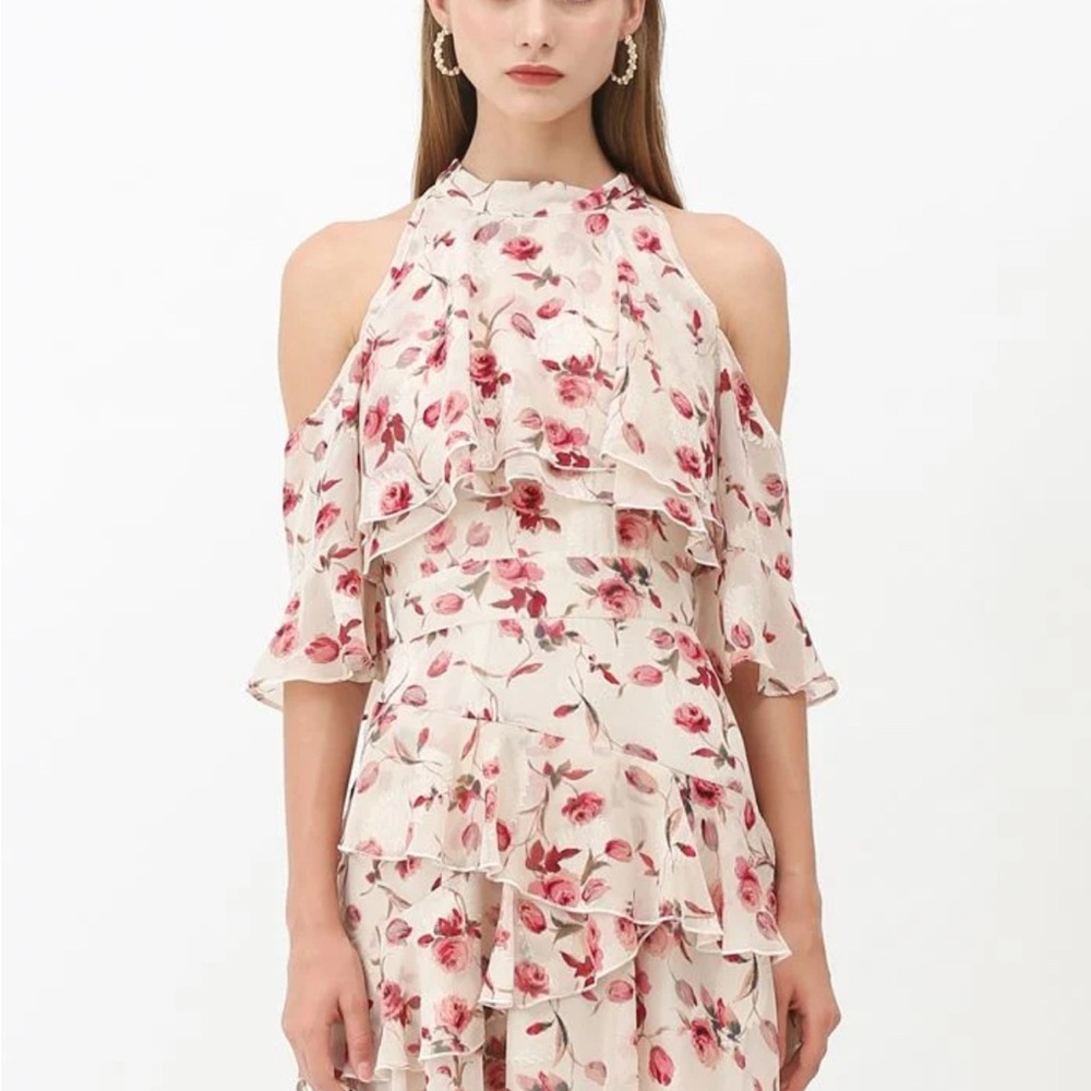 Floral Ruffle Off-Shoulder Dress - Picture 5 of 5